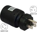 Conntek Conntek 30221-BK, 15 to 20-Amp Locking Adapter with NEMA 5-15P to L5-20R, Black 30221-BK